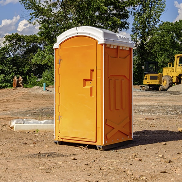 how often are the porta potties cleaned and serviced during a rental period in Birchwood